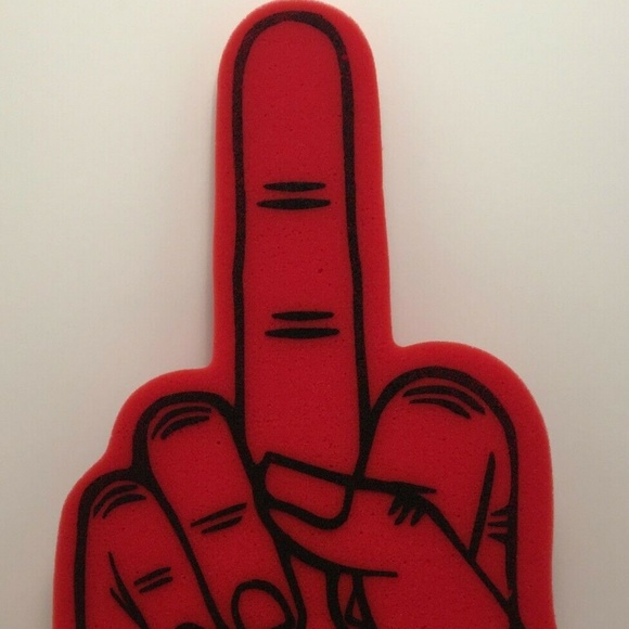 GET OFF YOUR PHONE Foam Middle Finger - Picture 2 of 5